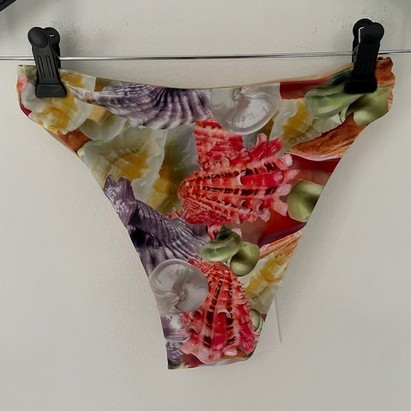 NWT Hosbjerg Free People Fulon Shell Print High Cut Bikini Bottom - Picture 3 of 6